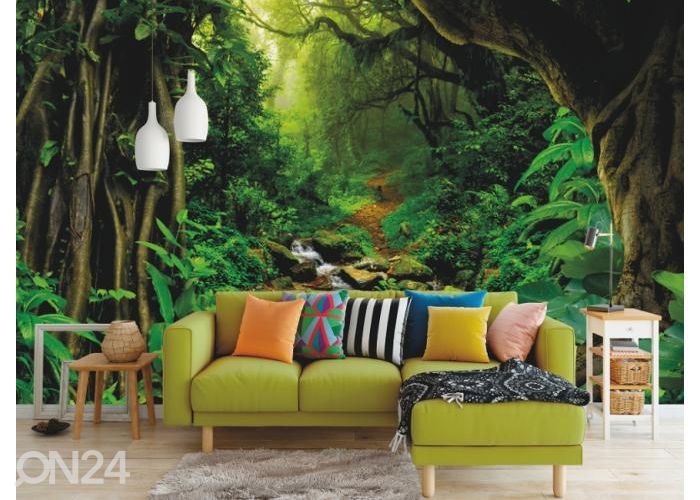 Fleece kuvatapetti Tropical Jungle 400x260 cm kuvasuurennos