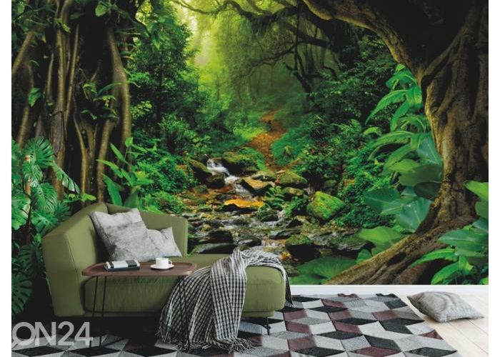 Fleece kuvatapetti Tropical Jungle 400x260 cm kuvasuurennos