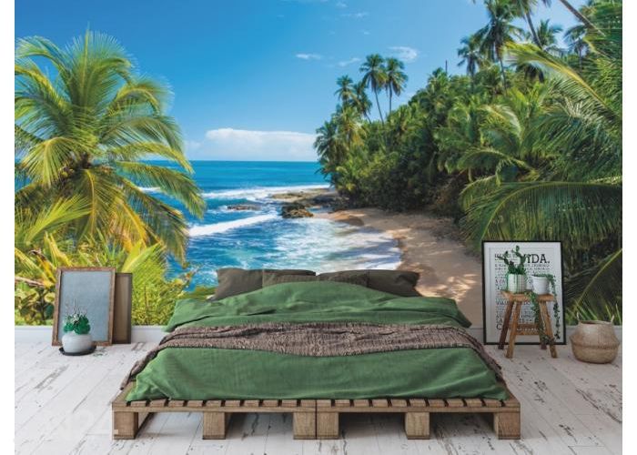 Fleece kuvatapetti Wild Beach in Costa Rica 416x290 cm kuvasuurennos