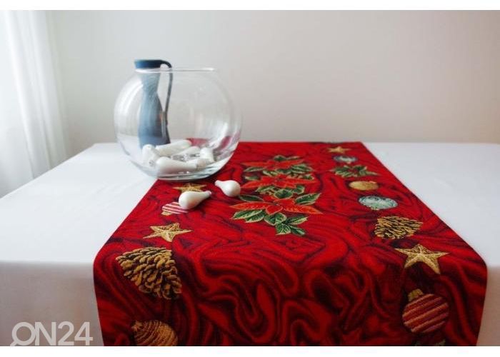 Gobeliinikankainen joululiina GINGER 44x133 cm kuvasuurennos