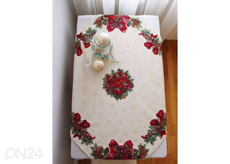 Gobeliinikankainen joululiina ZOLA 140x260 cm kuvasuurennos