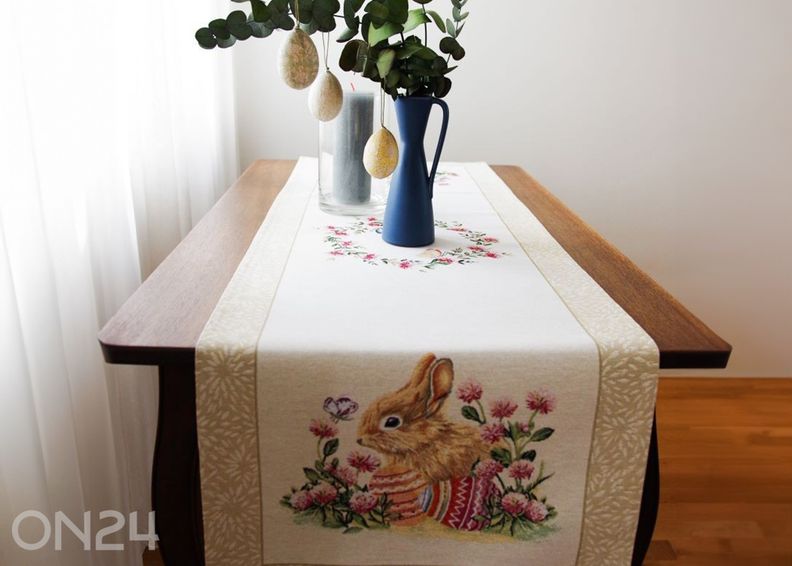 Gobeliinikankainen liina Kanin 45x136 cm kuvasuurennos
