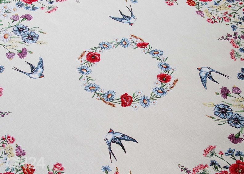 Gobeliinikankainen pöytäliina Chamomille Ø 140 cm kuvasuurennos