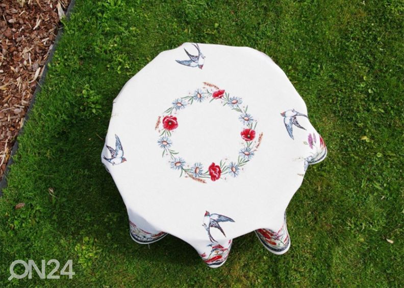 Gobeliinikankainen pöytäliina Chamomille Ø 140 cm kuvasuurennos