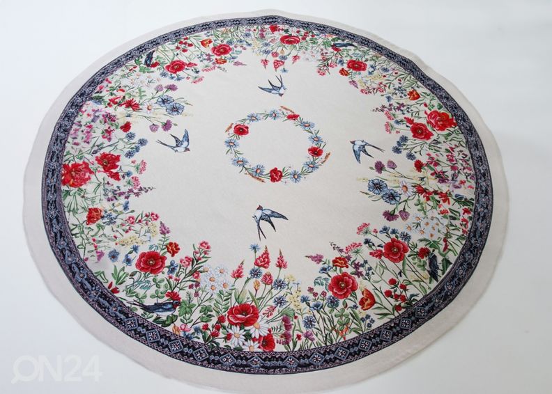 Gobeliinikankainen pöytäliina Chamomille Ø 140 cm kuvasuurennos