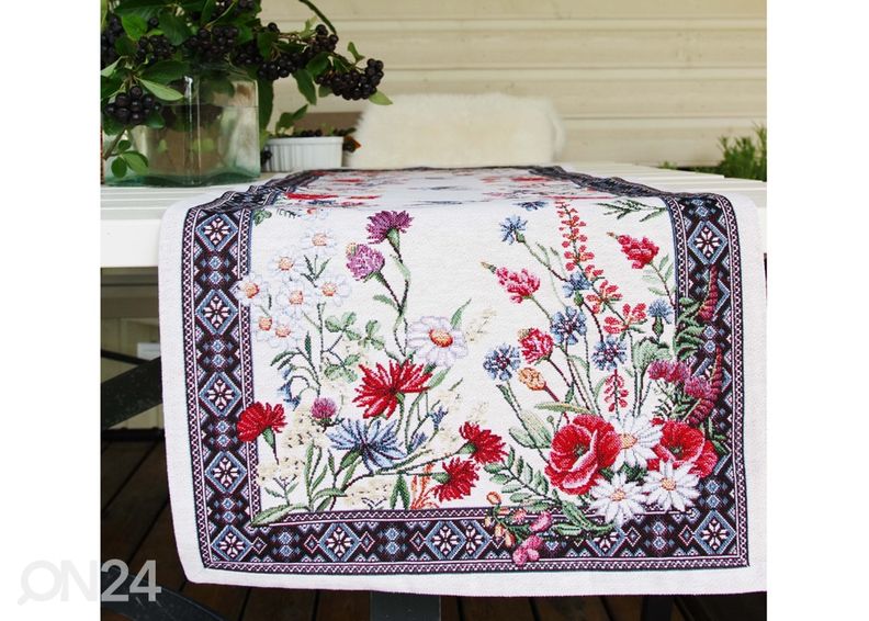 Gobeliinikankainen pöytäliina Chamomille 36x100 cm kuvasuurennos