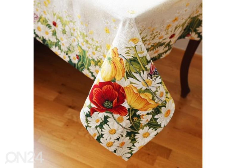 Gobeliinikankainen pöytäliina Daisies 140x250 cm kuvasuurennos