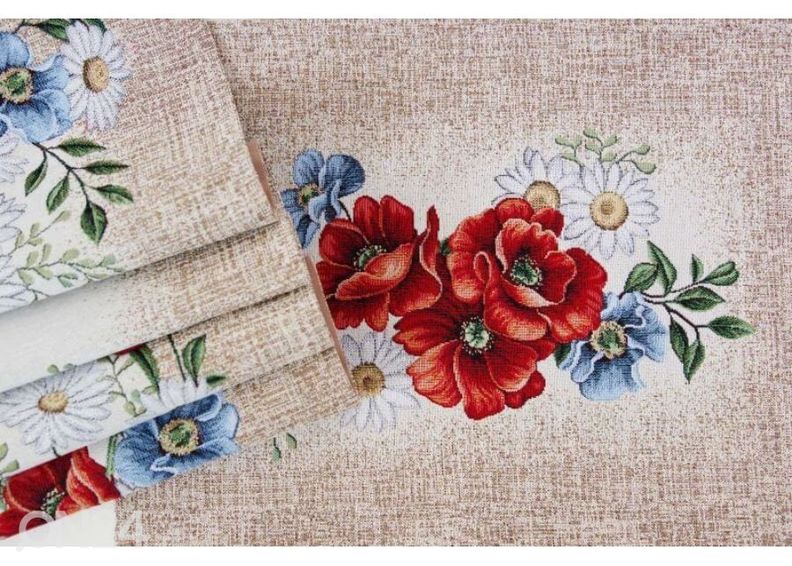 Gobeliinikankainen pöytäliina Fleur 36x100 cm kuvasuurennos