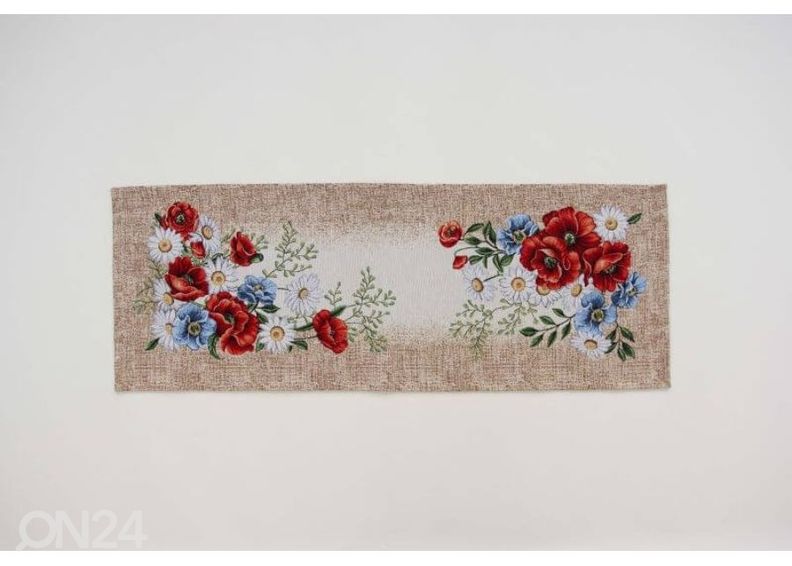 Gobeliinikankainen pöytäliina Fleur 36x100 cm kuvasuurennos