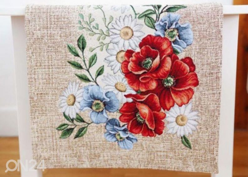 Gobeliinikankainen pöytäliina Fleur 36x100 cm kuvasuurennos