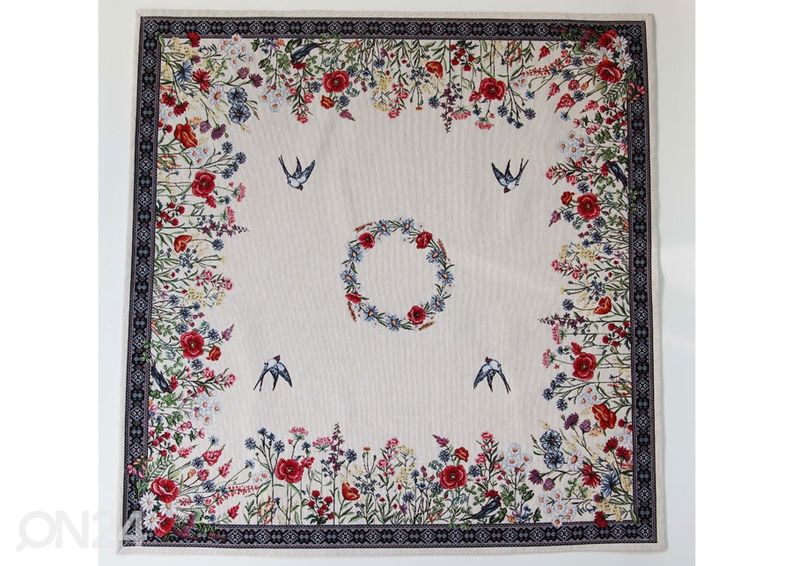 Gobeliinikankainen pöytäliina Suvi 140x140 cm kuvasuurennos