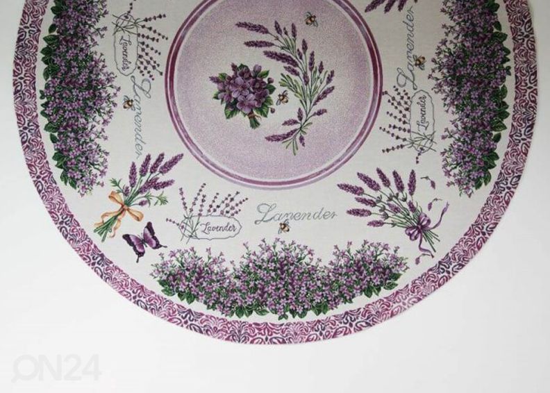 Gobeliinikankainen pöytäliina Violet Lavender Ø 140 cm kuvasuurennos