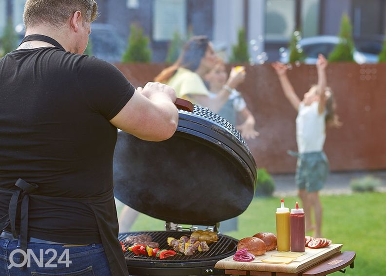 Grilli TunaBone Kamado Pro TBG24GRAY-02, 24", tummanharmaa kuvasuurennos