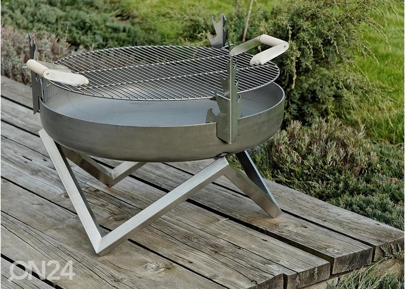 Grilliritilä puukahvoilla Ø 65 cm kuvasuurennos