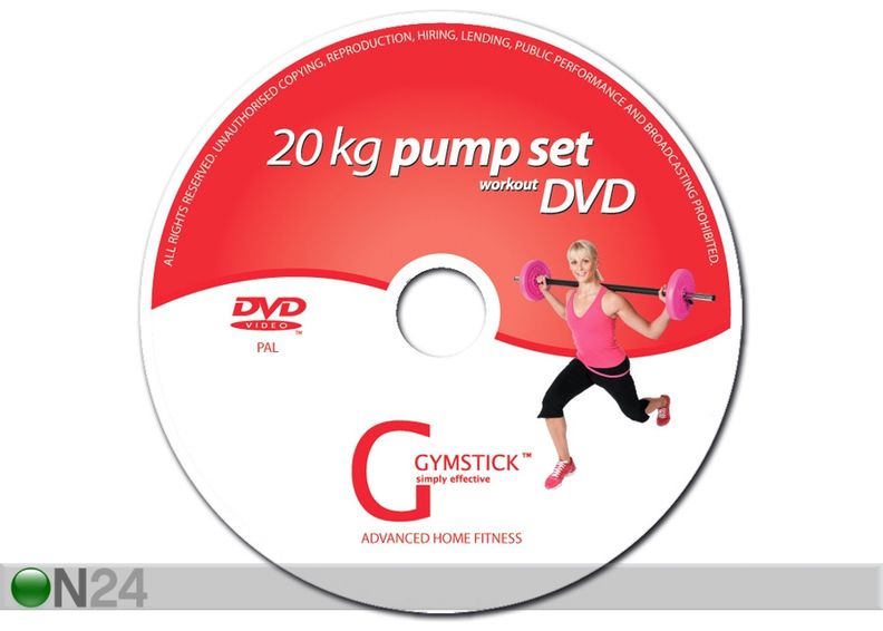 Gymstick PUMP SETTI 20 kg + dvd kuvasuurennos