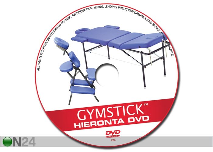 Gymstick Taitettava hierontatuoli + DVD kuvasuurennos