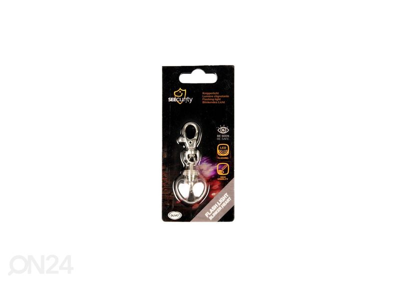 Heijastain kaulapantaan Led Blinker Transparant sydän kuvasuurennos