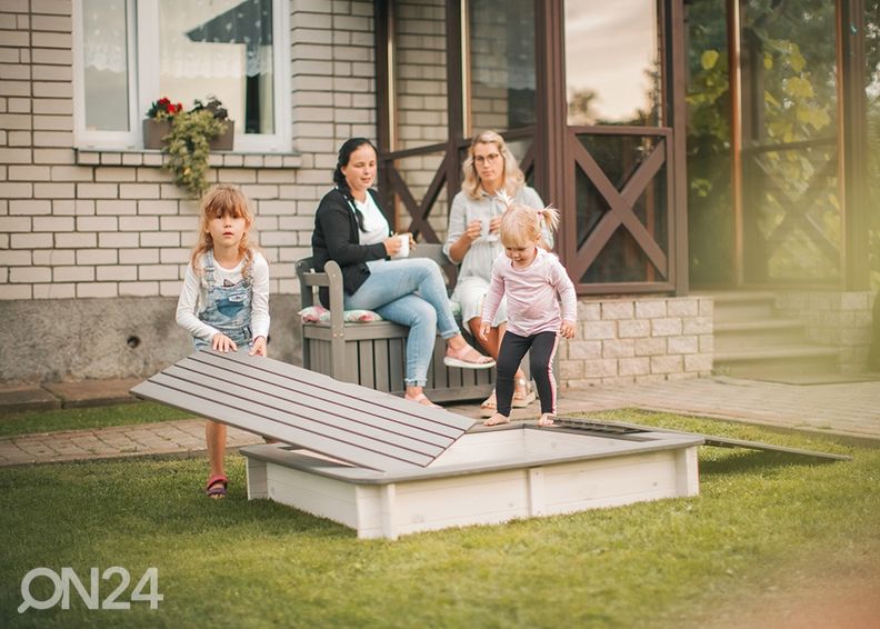 Hiekkalaatikko kannella 120x120 cm kuvasuurennos