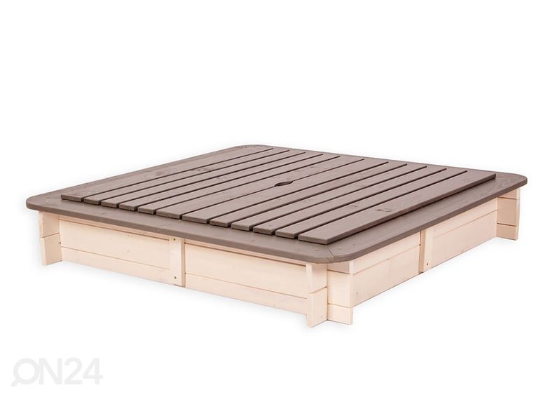 Hiekkalaatikko kannella 120x120 cm kuvasuurennos