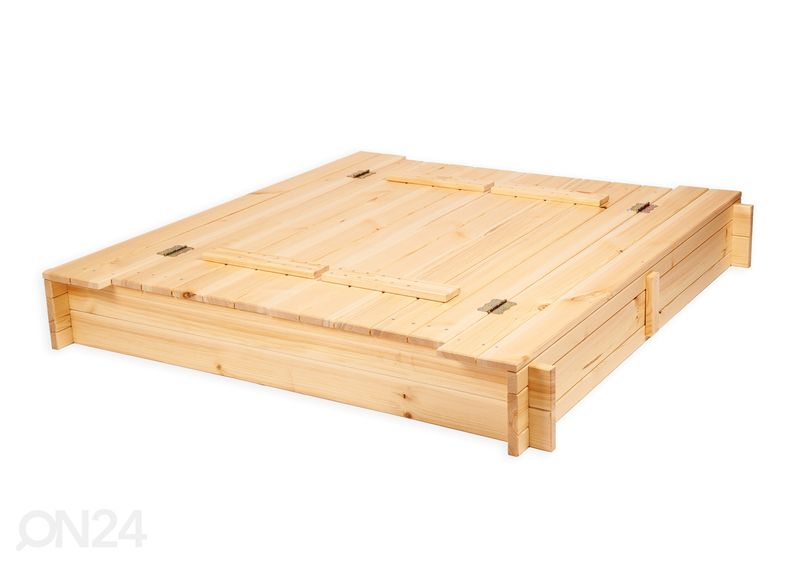 Hiekkalaatikko kannella ja istuimilla 140x140 cm kuvasuurennos