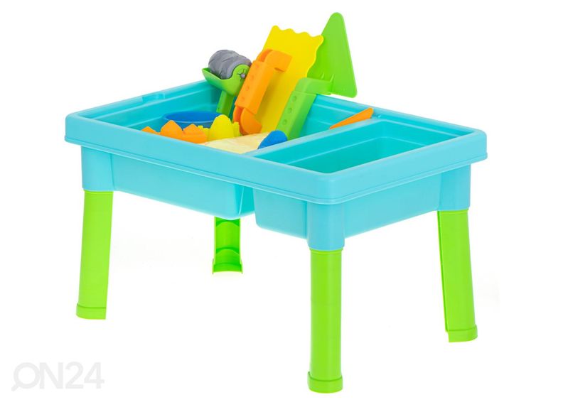 Hiekkalaatikko/ leikkipöytä kineettisellä hiekalla ja tarvikkeilla kuvasuurennos