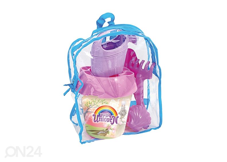 Hiekkalaatikkolelut laukussa Yksisarvinen kuvasuurennos