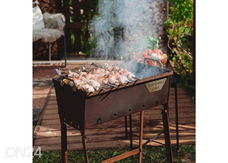 Hiiligrilli Cor-Ten terästä GrillSymbol Naked Chef XS kuvasuurennos