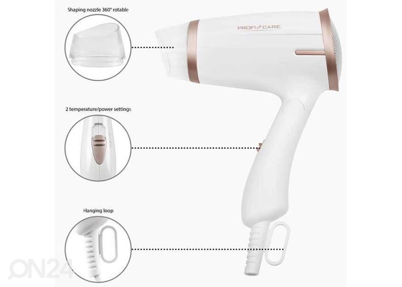 Hiustenkuivain ProfiCare PCHT3009W kuvasuurennos