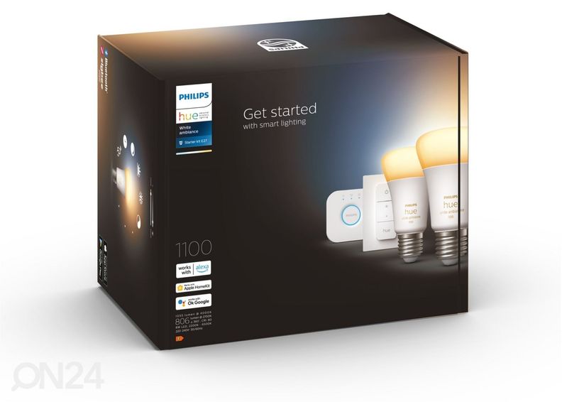 Hue White ambiance aloituspakkaus 2xE27 kuvasuurennos