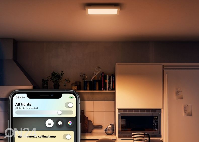 Hue White Ambiance Aurelle -kattopaneeli 28 W kaukosäätimellä kuvasuurennos