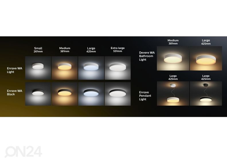 Hue White ambiance Enrave S älykäs kattovalaisin valkoisella kaukosäätimellä v kuvasuurennos