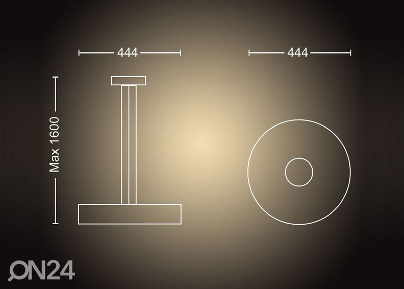 Hue White ambiance Fair riippuvalaisin 1x33,5 W mustalla kaukosäätimellä kuvasuurennos