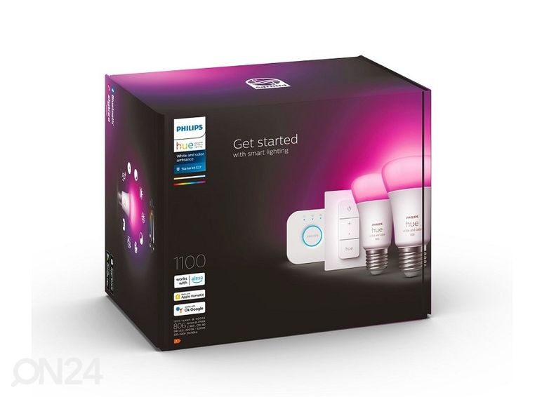 Hue White and Color ambiance aloituspakkaus 2xE27 kuvasuurennos