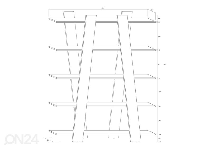 Hylly Clonakilty 150 cm kuvasuurennos