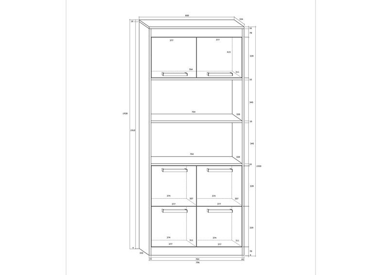 Hylly Cobhy 80 cm kuvasuurennos