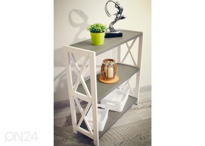 Hylly Felix 3, valkoinen/ grafiitti kuvasuurennos