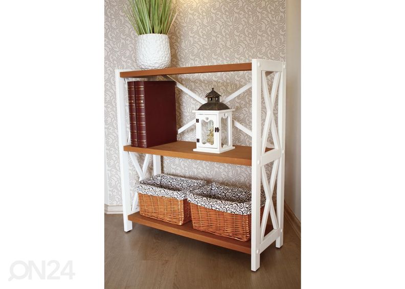 Hylly Felix 3, valkoinen/ ruskea kuvasuurennos