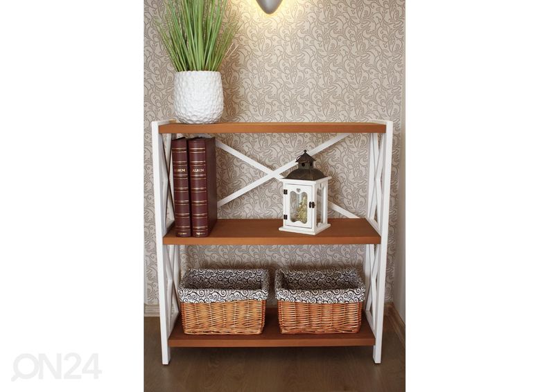 Hylly Felix 3, valkoinen/ ruskea kuvasuurennos