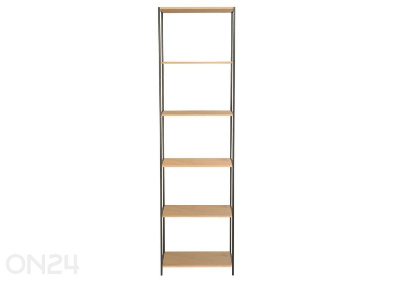 Hylly Harper 50x30xH180 cm, saarni/musta kuvasuurennos