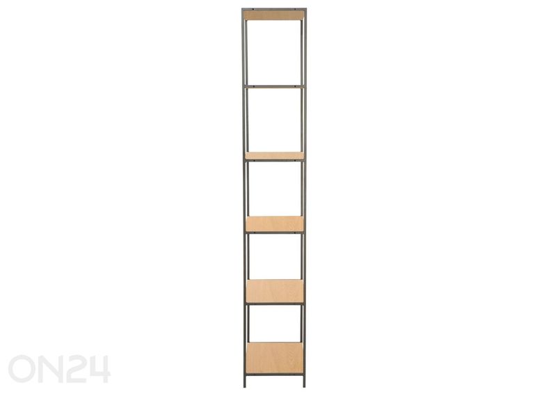 Hylly Harper 50x30xH180 cm, saarni/musta kuvasuurennos