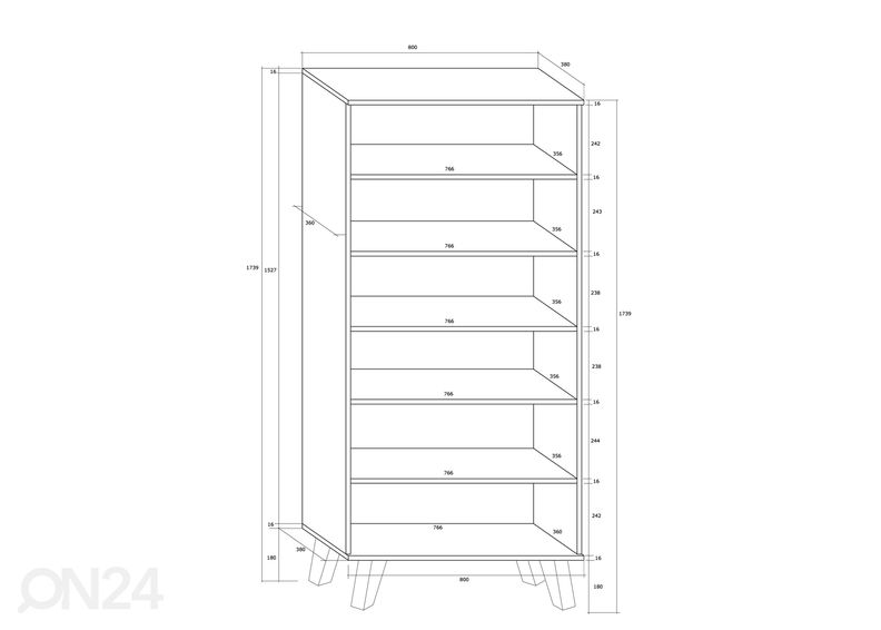 Hylly Kilty 80 cm kuvasuurennos