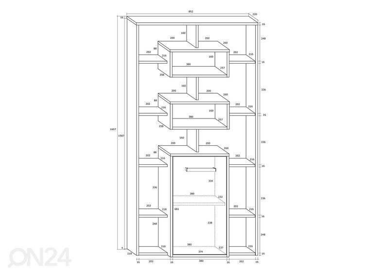 Hylly Macroom 85 cm kuvasuurennos