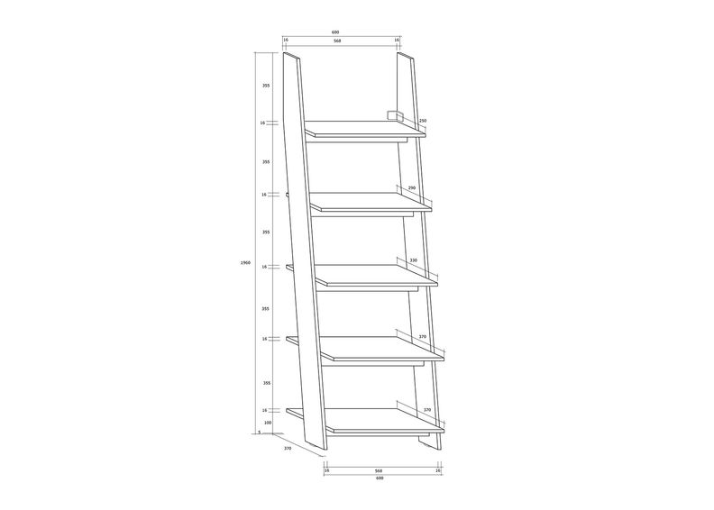 Hylly Mallow 60 cm kuvasuurennos