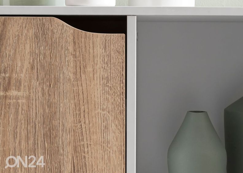 Hylly Samo, sonoma tammi/ valkoinen kuvasuurennos