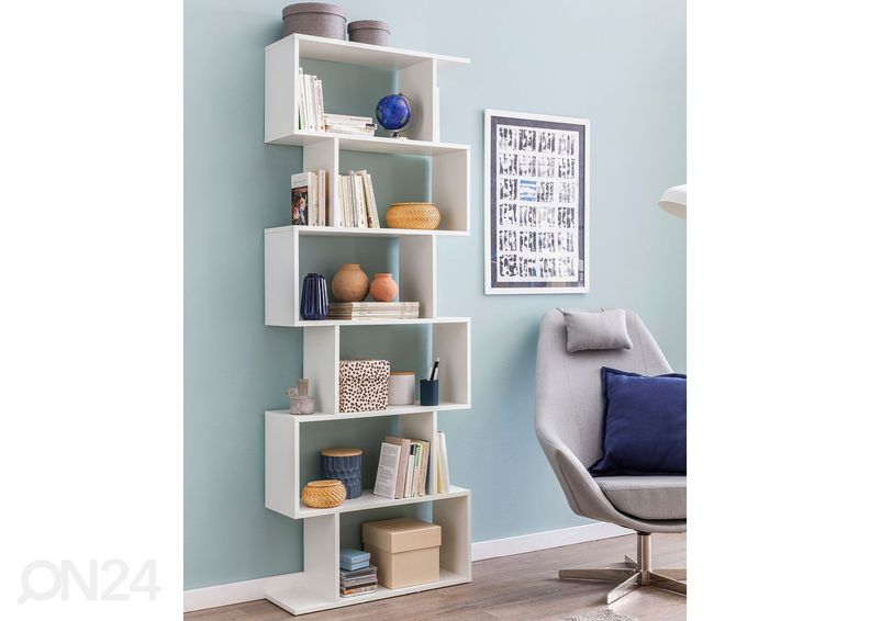 Hylly, valkoinen kuvasuurennos