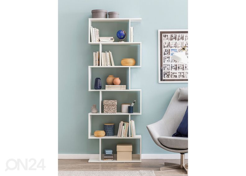 Hylly, valkoinen kuvasuurennos