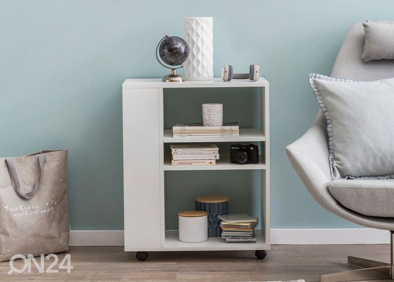 Hylly, valkoinen kuvasuurennos