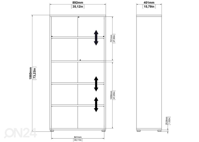 Hyllykkö laatikoilla Prima kuvasuurennos