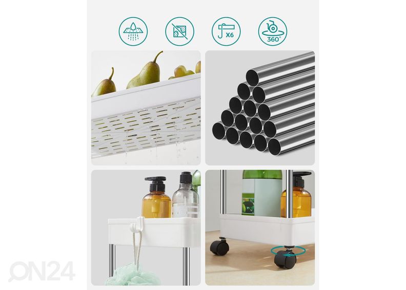 Hyllykkö pyörillä kuvasuurennos