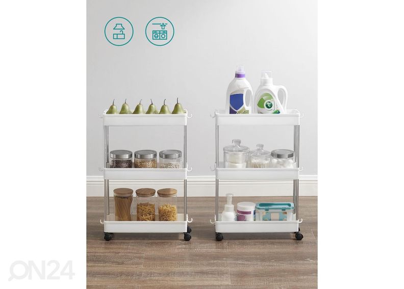 Hyllykkö pyörillä kuvasuurennos